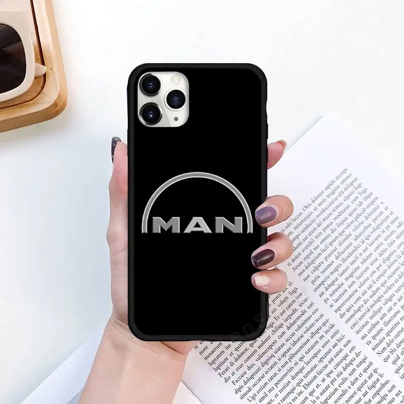 

man trucks design logo Phone Cases for iPhone 11 12 pro XS MAX 8 7 6 6S Plus X 5S SE 2020 XR Luxury brand shell funda coque