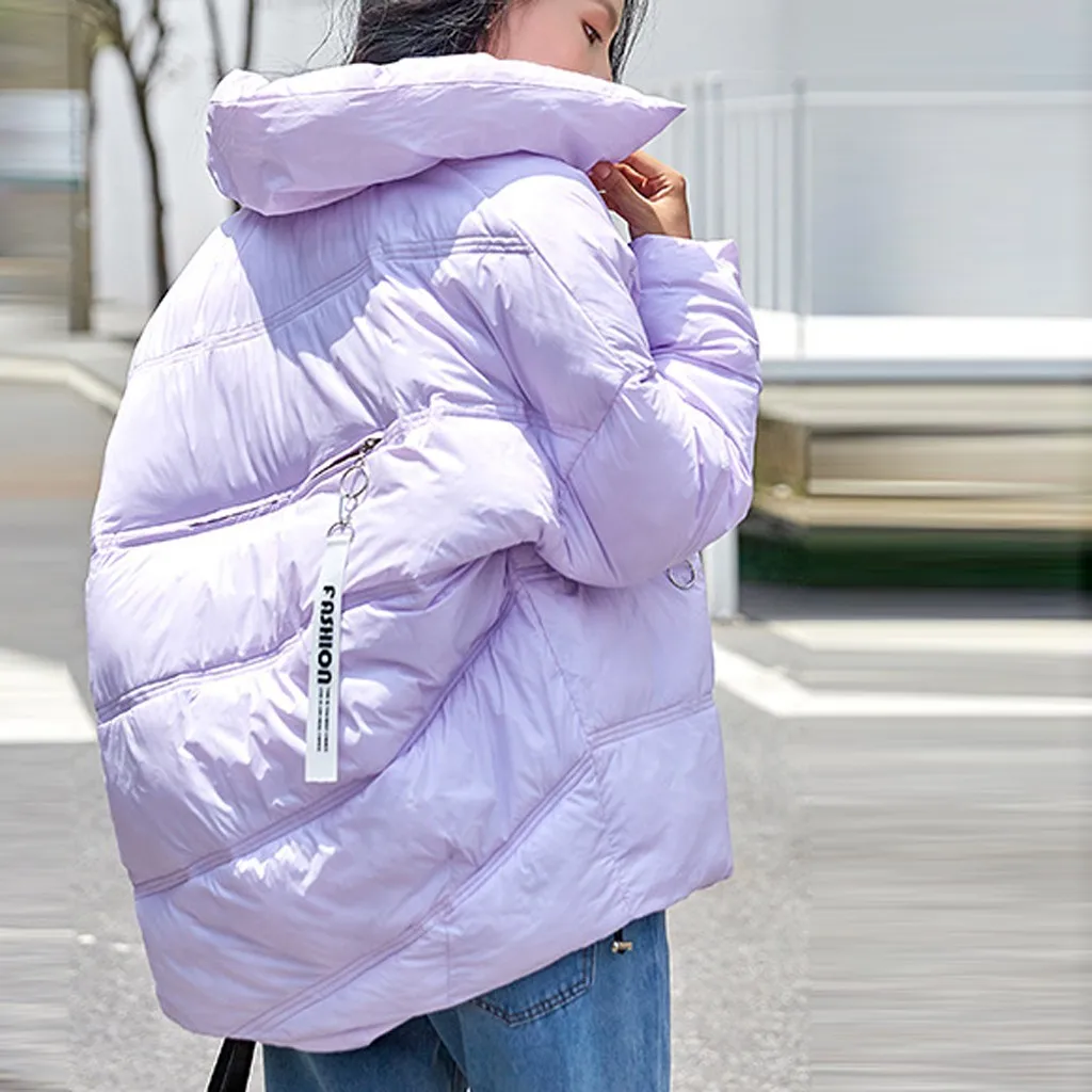 Женское пальто парка зимняя однотонная тонкая короткая теплая пуховик верхняя