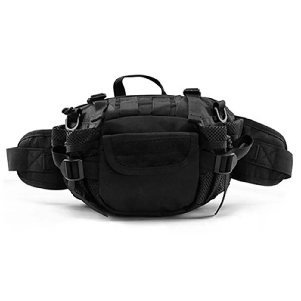 Black Тактическая поясная сумка, поясная Сумка Molle, подсумок, военный аксессуар, Спортивная поясная сумка, охотничье снаряжение - Цвет: Black