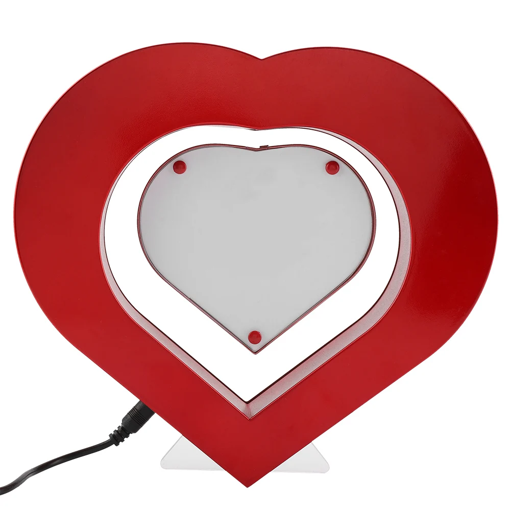 Светодиодная красная в форме Сердца магнитная левитационная фоторамка домашний