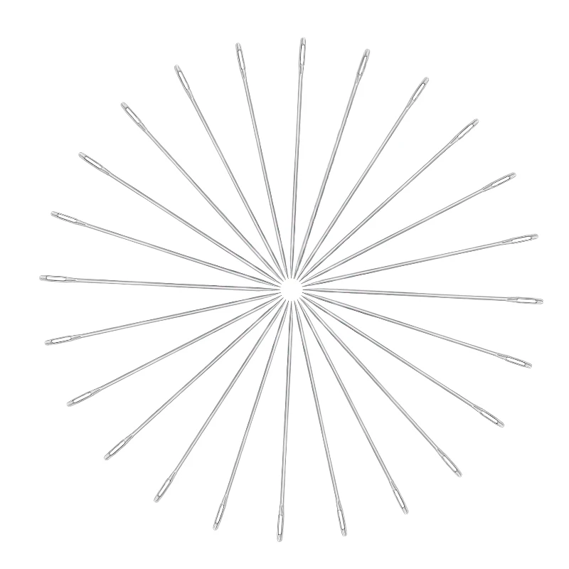 MIUSIE 20Pcs 125mm Large Eye Needles Leather Sewing Needle Silver Embroidery Tapestry Hand Accessories | Дом и сад