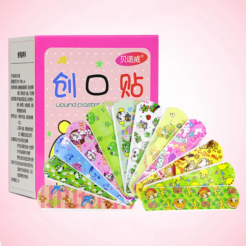 

120PCs Waterproof Breathable Cute Cartoon Band-Aids Hemostasis Adhesive Bandages Band First Aid Emergency Kit For Kids Children