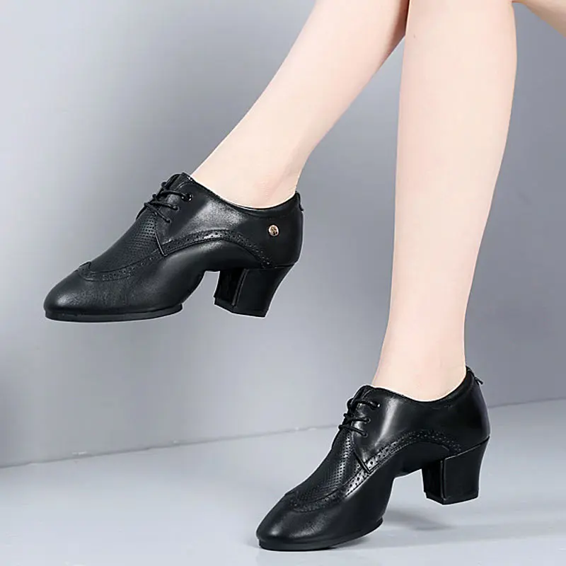 Women Latin Dancs Shoes Jazz Salsa Ballroom Shoes Ladies Heels 5cm Modern Tango Sneakers Red Party Female Modern Dancing Shoes