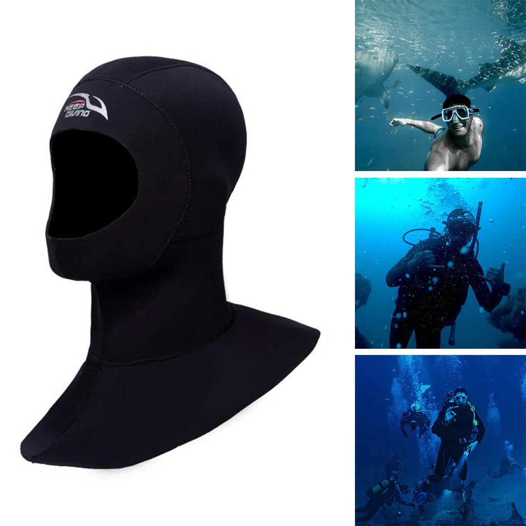 

Scuba Diving Hood 3mm Neoprene Wetsuit Hat Neck Warmer Durable Stretchable Diving Cap, Surfing Thermal Hood
