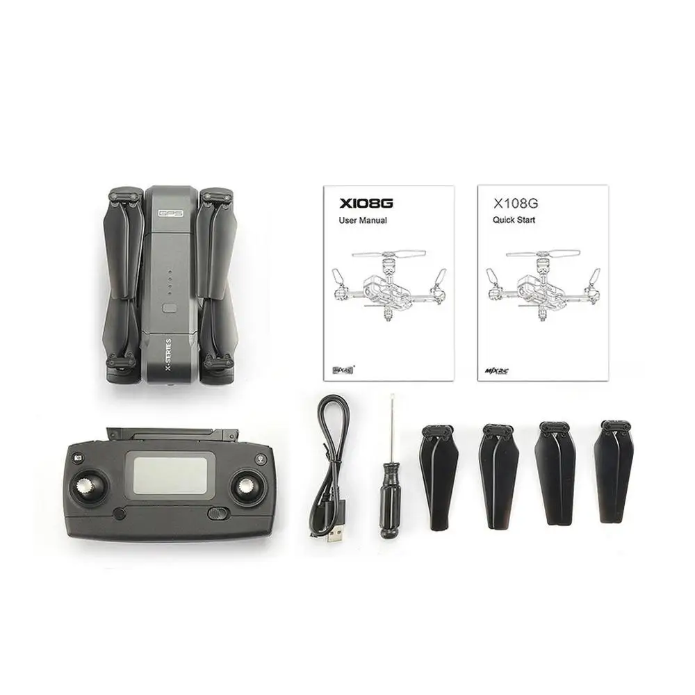 MJX X103W Дрон с GPS HD 1080P 5G WiFi четырехосный Безголовый режим умный возврат без дрона с камерой радиоуправляемая беспилотная камера квадрокоптер с камерой квадракоптер квадрокоптер с камерой профессиона - Цвет: Белый