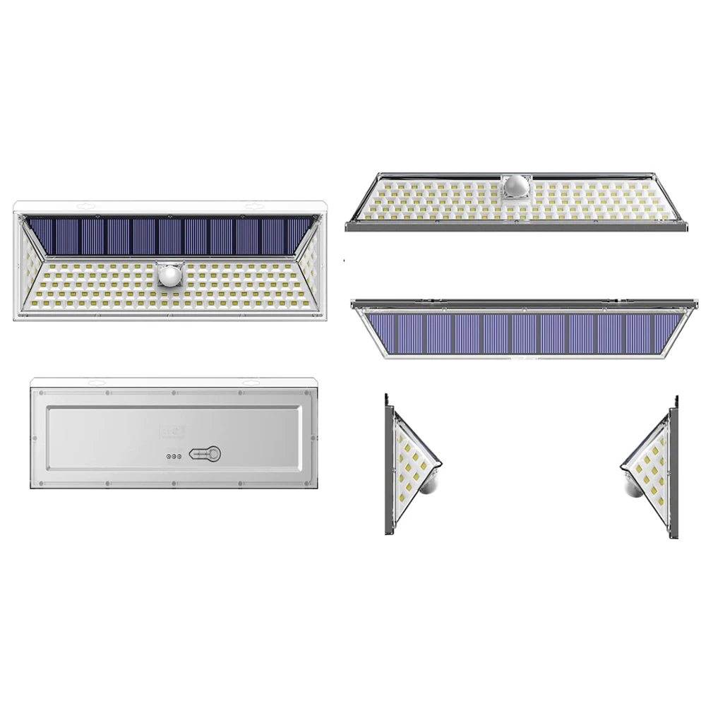

126 LEDs Solar Wall Light Wall Mounted PIR Motion Sensor Lamp IP65 Water-resistant Outdoor Secure Light for Garden Patio Yard