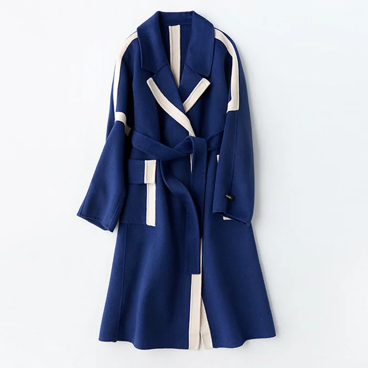 Elegant Autumn Womens Coats Winter Wool Coat Female Long Woolen Jacket Fashion Clothes 2020 Vintage Belt Overcoat 810 |