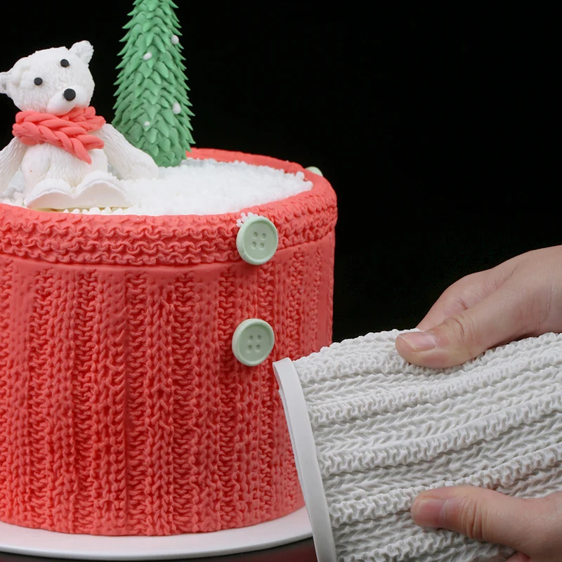 Свитер шаблон текстура вязания помадка силиконовые формы торт границы тиснение