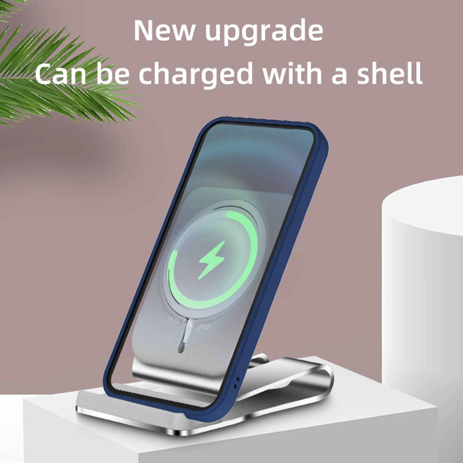 2 in 1 phone stand magsafe charger dock for iphone 12 mini wireless charger stand charge pad desk holder accessories free global shipping