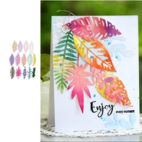 tropical leaves die set cutting dies and stamps scrapbook diary decoration stencil embossing template diy greeting card new