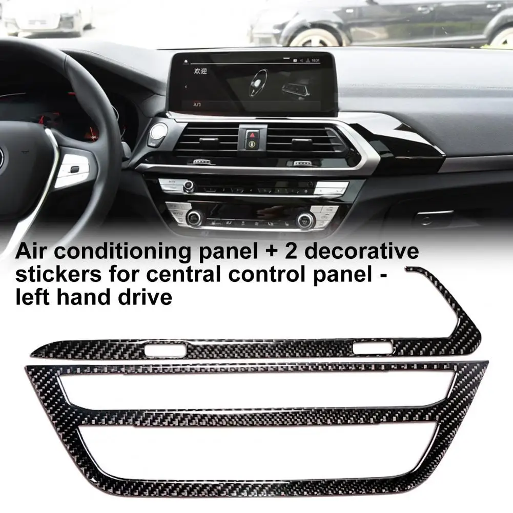 

2Pcs/Set Panel Sticker Non-scratching Sturdy Carbon Fiber Console Air Vent Panel Trim Sticker for BMW G01 G02 X3 X4 Series