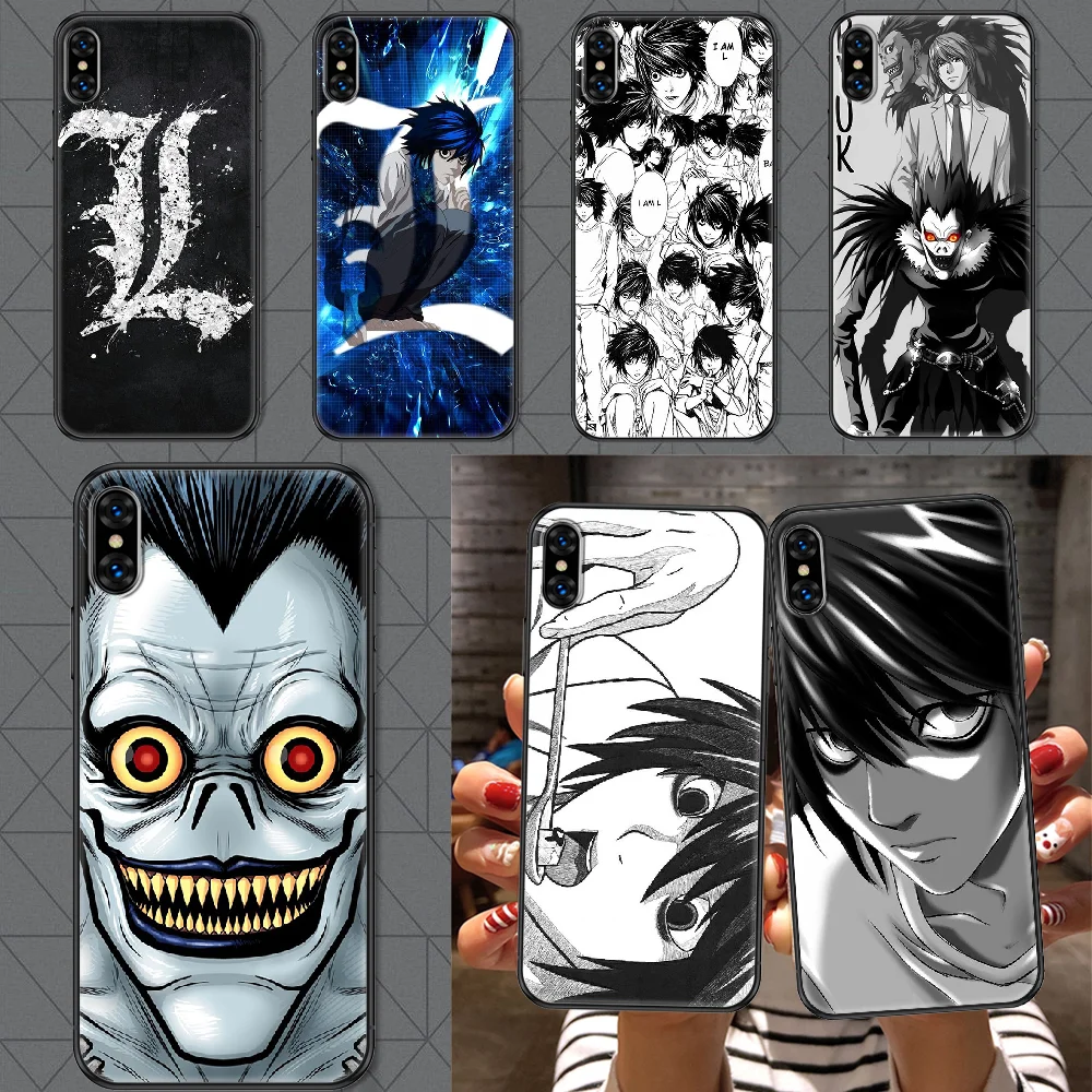 

Death Note Anime L Lawliet Phone Case Cover Hull For iphone 5 5s se 2 6 6s 7 8 12 mini plus X XS XR 11 PRO MAX black soft