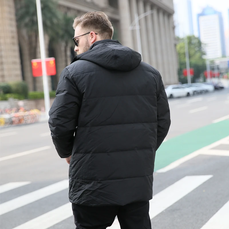 men's winter duck down overcoat with a hood hat loose puffy parkas jacket for male black green plus oversize xxxxxxxxxxl 10xl