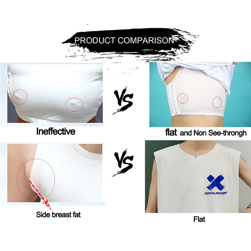 Модный длинный жилет для лесбиянок с переплетением груди внутри Свободный Tomboy