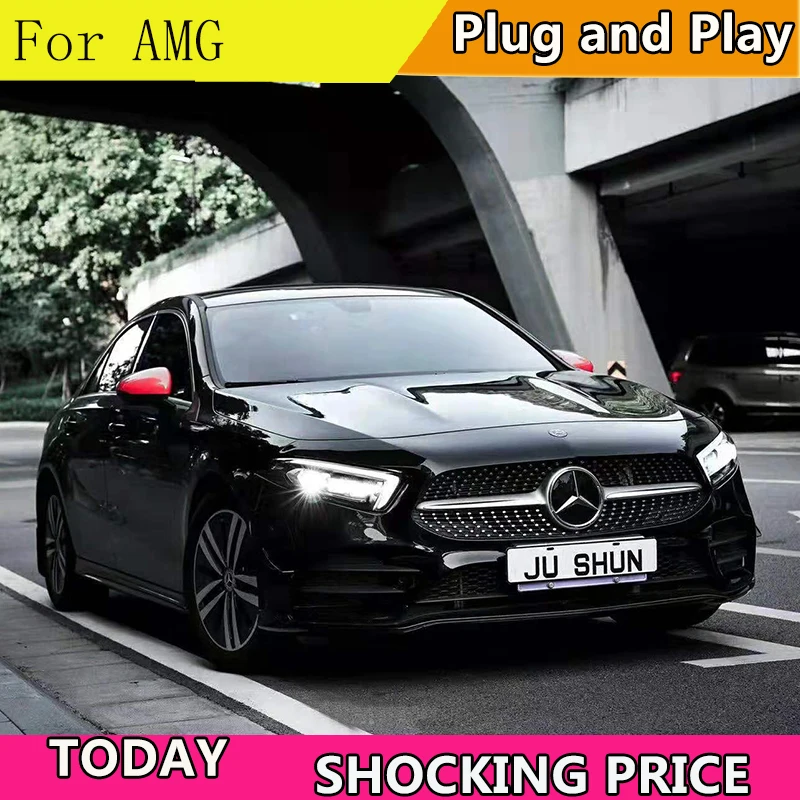 Автомобильные стисветодиодный ные фары для Benz A180 A200 W177 2019 светодиодный няя фара