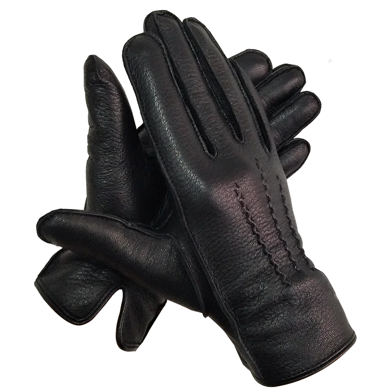 Мужские кашемировые перчатки HighShine из оленьей кожи, теплые зимние перчатки для вождения с сенсорным экраном