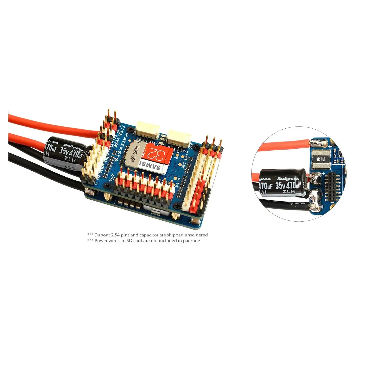 Контроллер полета Matek Systems F765-WSE STM32F765VIH6 встроенное экранное меню 3-8S для