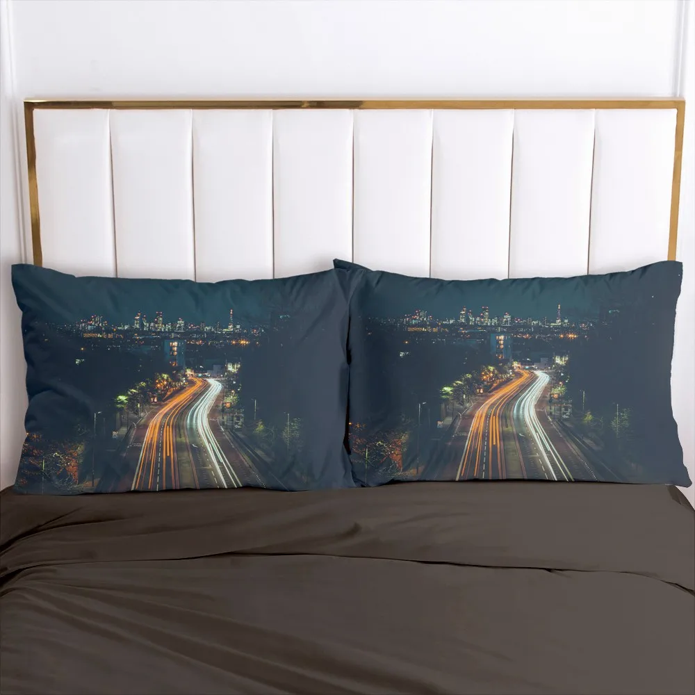 3D печатных мост в темное время суток 100% наволочка из полиэстера домашний