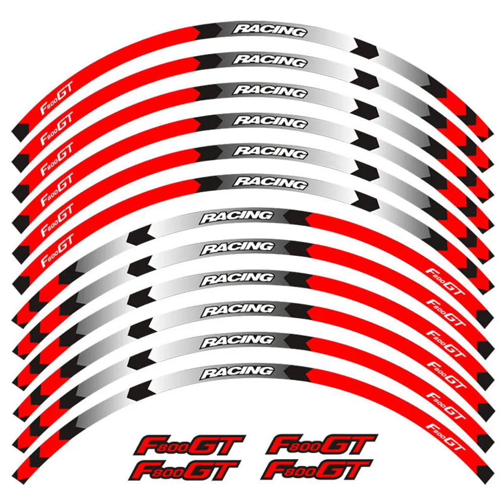 

Передний + задний обод колеса внешние Светоотражающие Водонепроницаемые наклейки полосы для BMW F800GT