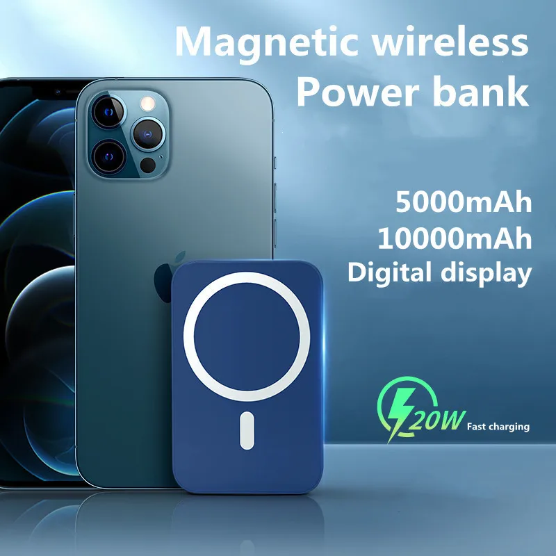 10000mah magnetic power bank pd20w fast charging for apple iphone 13 xiaomi huawei samsung external battery 15w wireless charger free global shipping