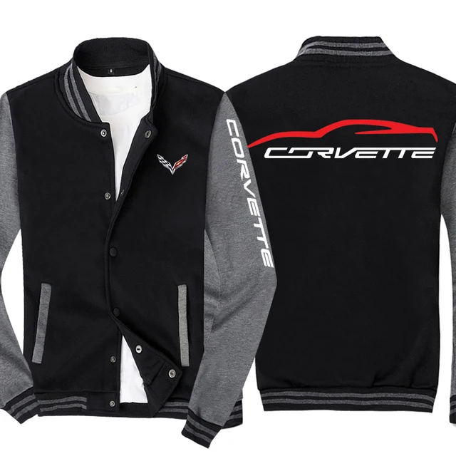 

NEW Fashion Spring Autumn Men Chevrolet Corvette Logo Baseball Jacket Sportswear Casual Sweatshirt Hip Hop Harajuku3 Colors