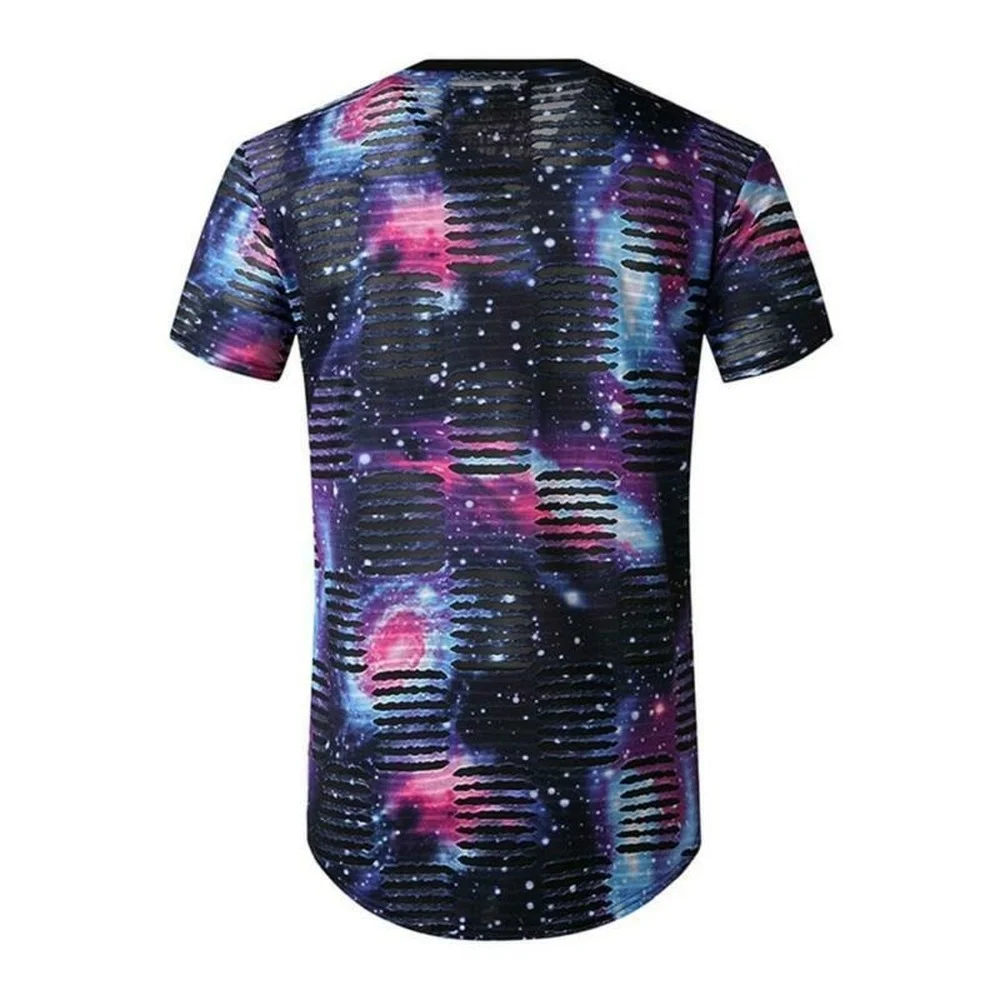 

Men Short Sleeve Printed T-shirt Blouse Casual Club Hip-Hop Tops Tee Shirts UK