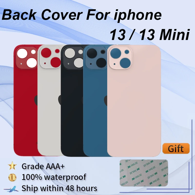 

Back Cover For iPhone 13 13 mini High Quality Back Housing Cover iphone 13 Original Battery Door Glass Cover Rear Panel Shell