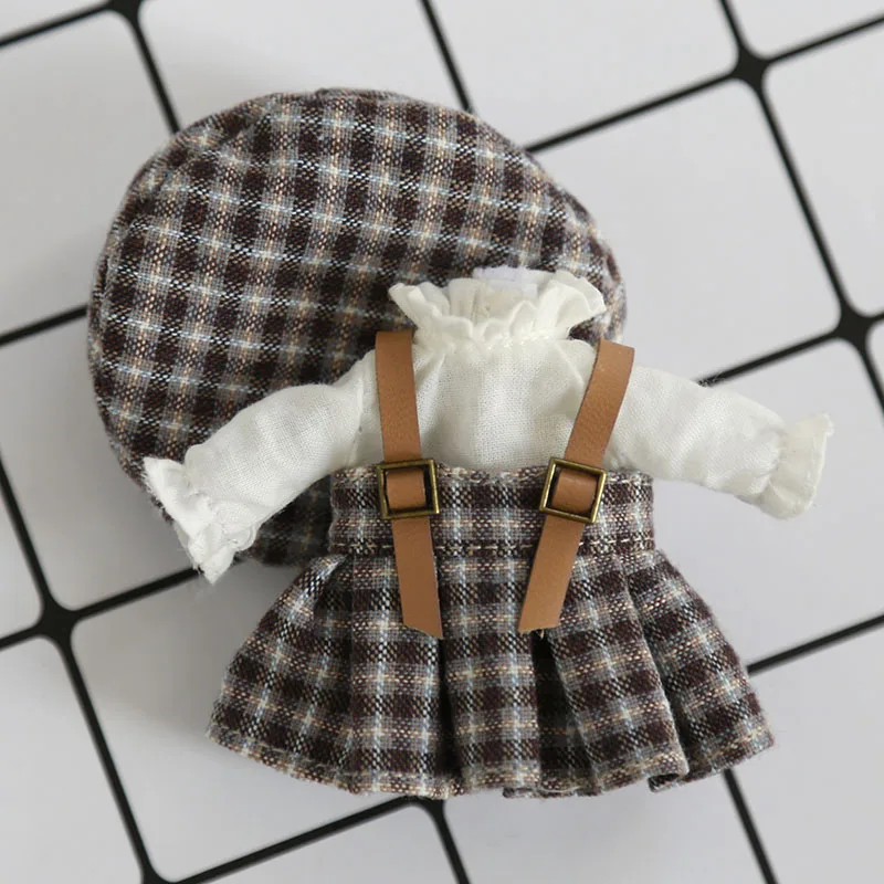 Кукла bjd ob11 Одежда для кукол ретро клетчатая одежда 1/12 molly детская шляпа юбка