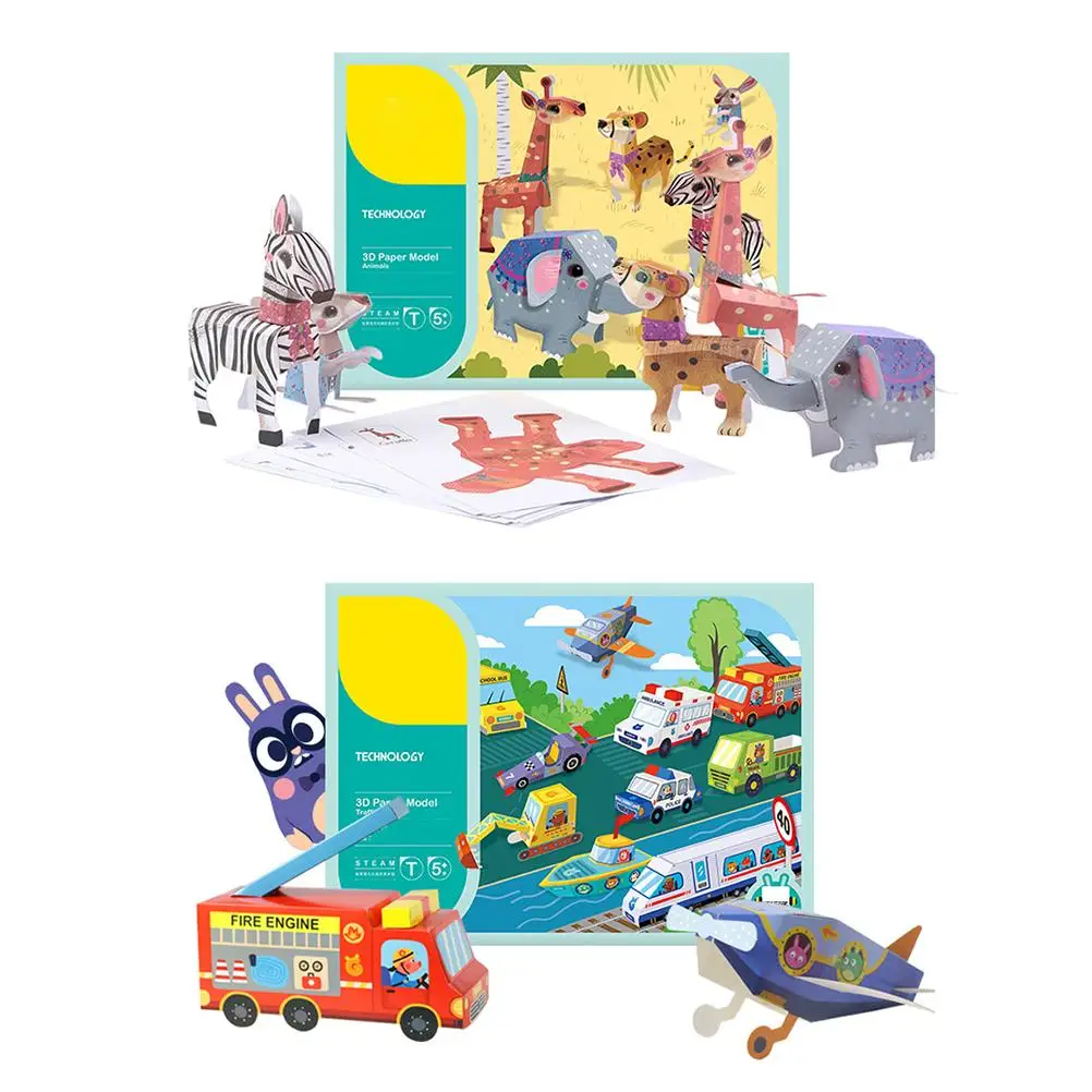 

DIY Origami Paper 3D Paper Art Crafts Funny Nontoxic Animal Paper Craft Building Kit for Birthday Party Kindergarten