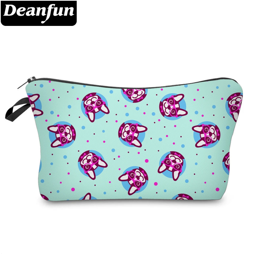 Deanfun Dot животные принты водонепроницаемые милые розовые очки собака косметичка светло-голубые маленькие косметички Neceser подарок 51547