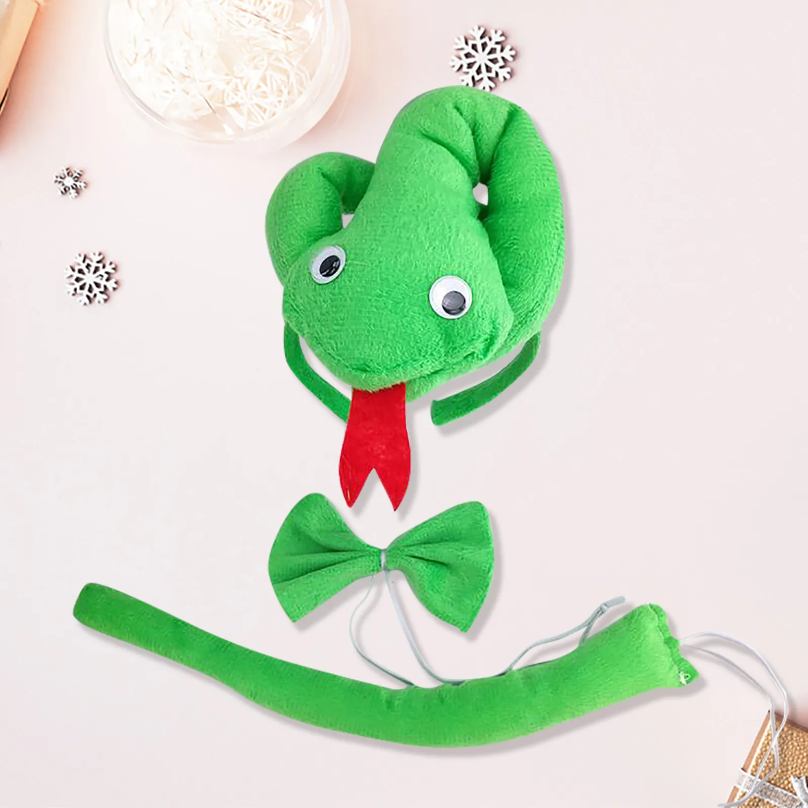 

Zodiac animal cartoon plush headband set toy animal hat set turban bow tie children's day turban gift 6*