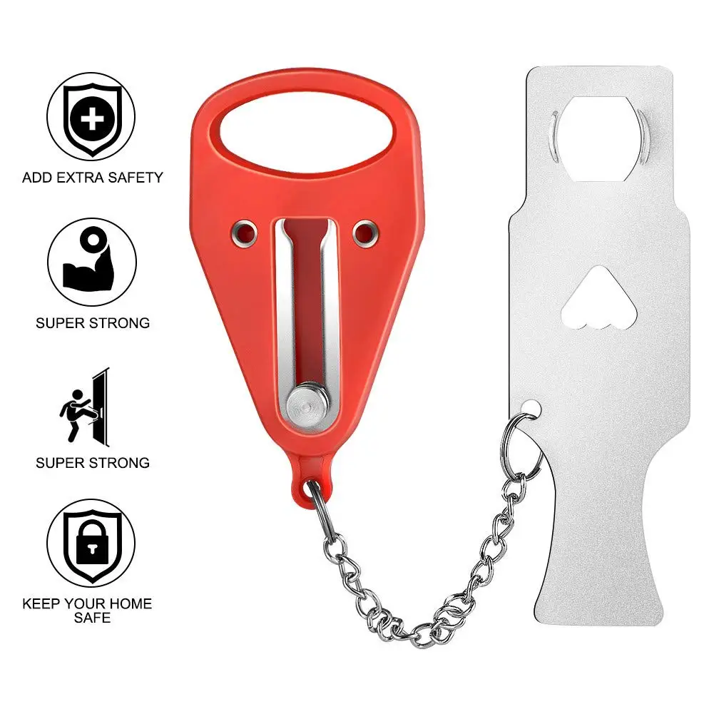 Портативный дверной замок и для путешествий дополнительный защитный твердый