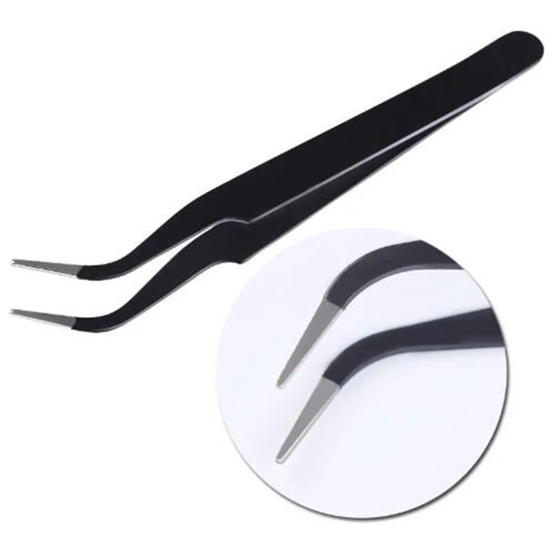 Curved Tweezer Отшелушивающий защитный лак для ногтей, защищенный маникюр, легко Очищаемый, быстро очищающий кожу пальцев, жидкая лента, гелевый инструмент для ухода за ногтями, пинцет - Цвет: Curved Tweezer