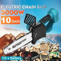 810 inch 3000w mini pruning saw electric chainsaws removable for fruit tree garden trimming with lithium battery one handed