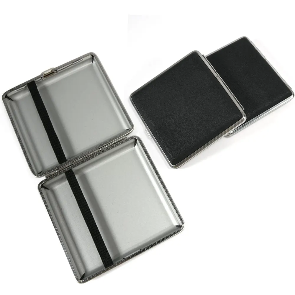1 шт. кожаные сигареты с двойным открытием чехлы для сигарет на 20 палочек из