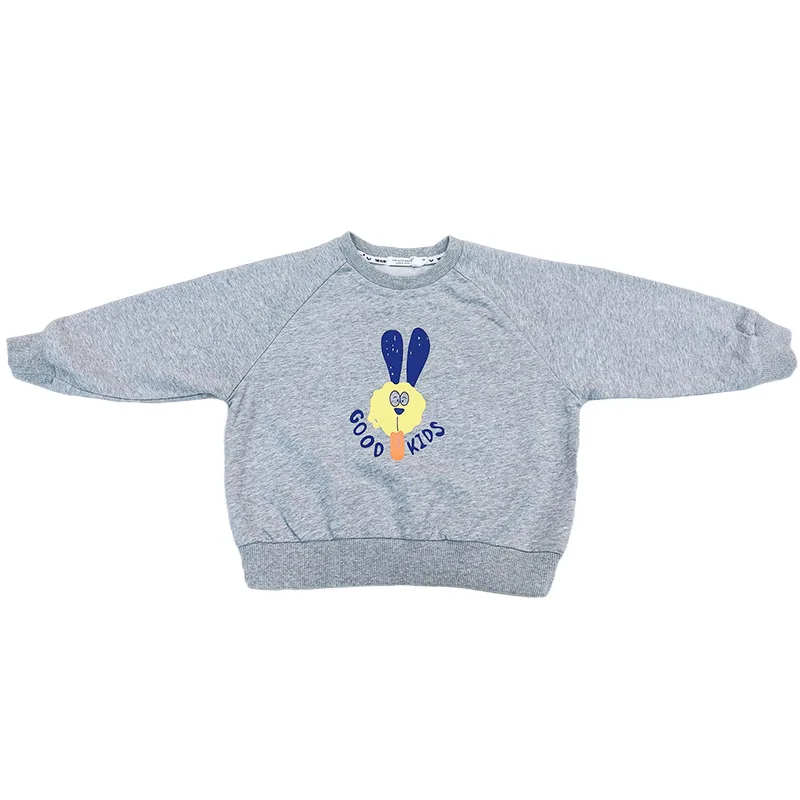 

2021 Children's T-shirt Girls Spring Long Sleeve Loose Casual Round Neck Cartoon Top