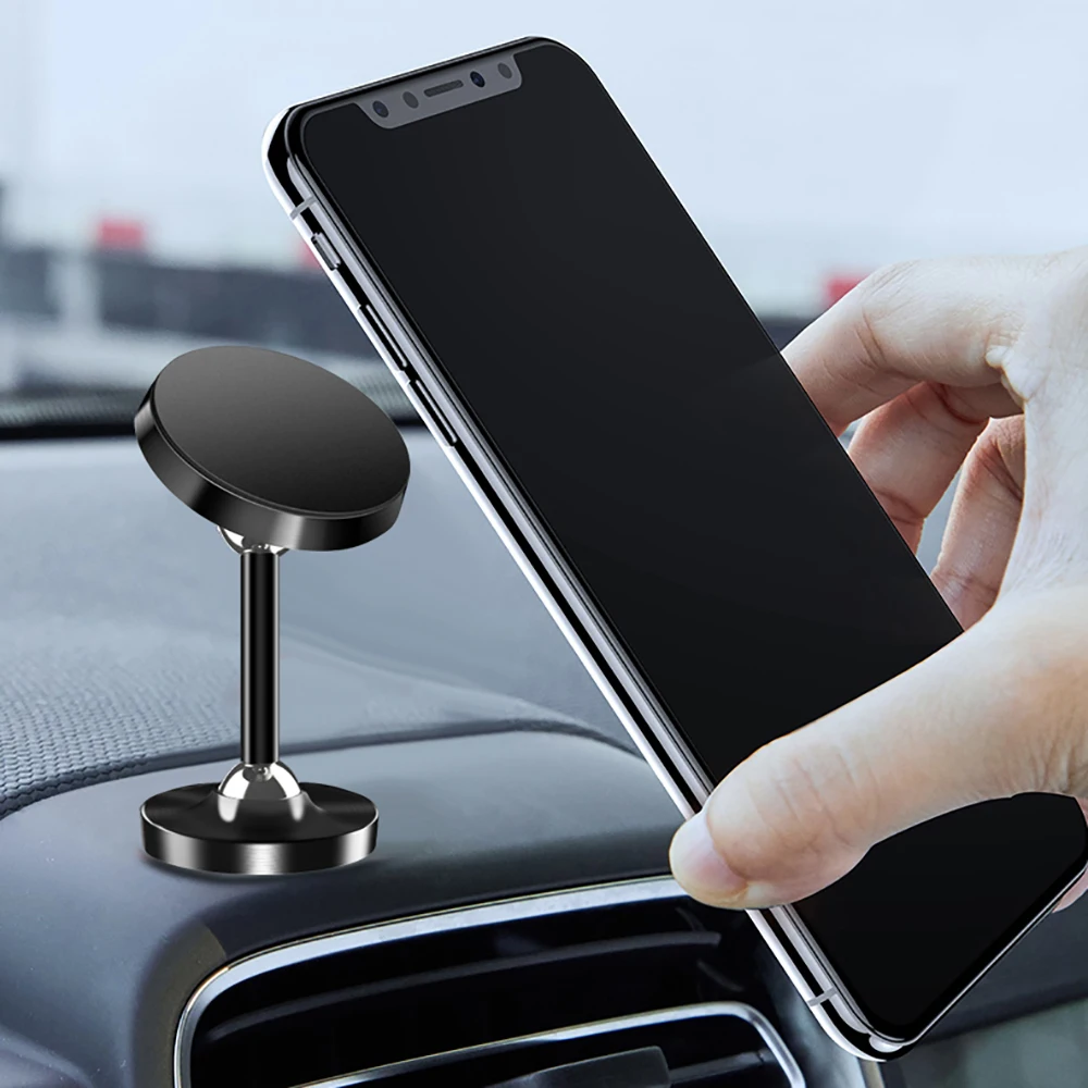 luminous magnetic metal phone holder stand for car mobile universal mount magnet gps for iphone xiaomi huawei samsung free global shipping