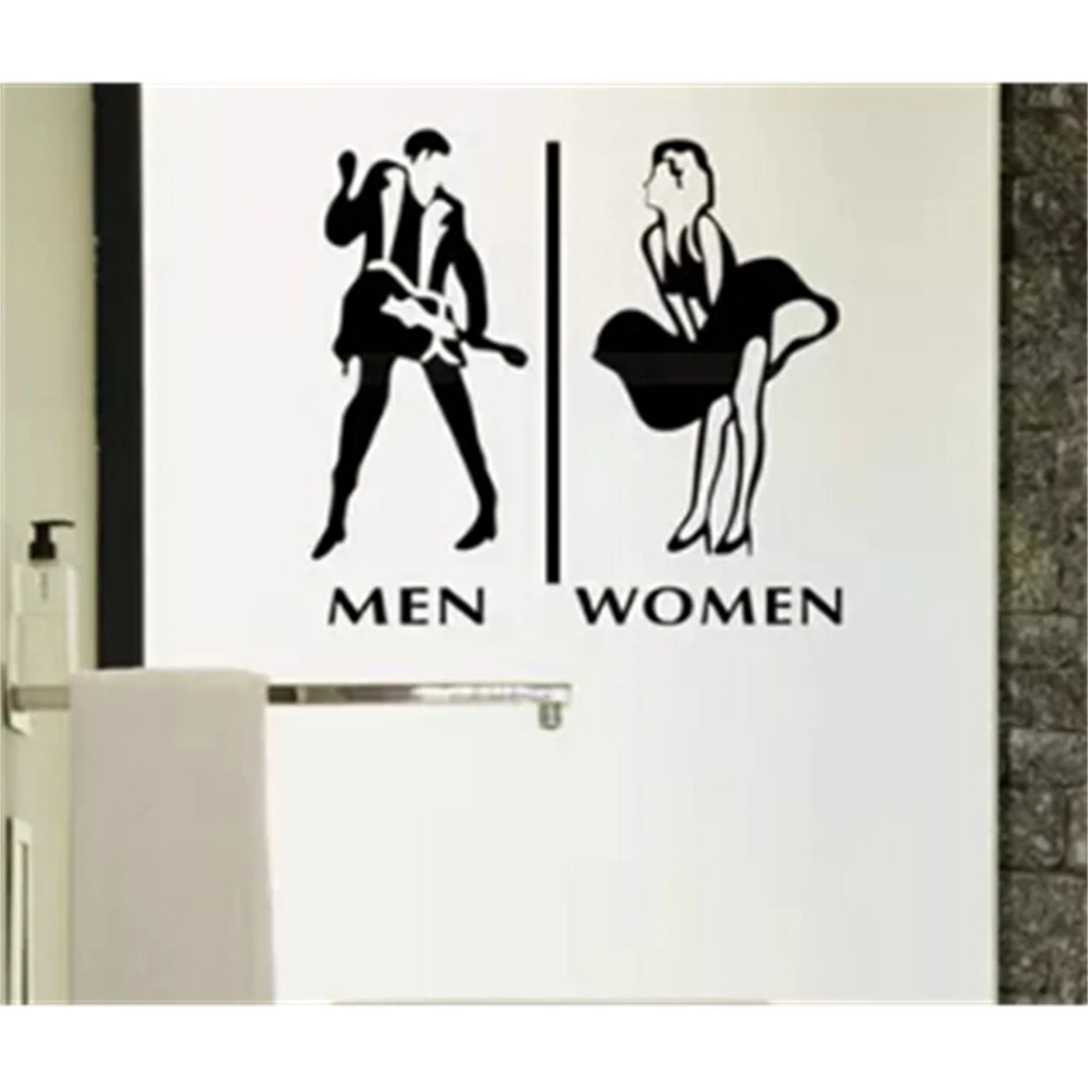 

Store Toilet Door Man And Woman Wc Sign Icon Wall Sticker