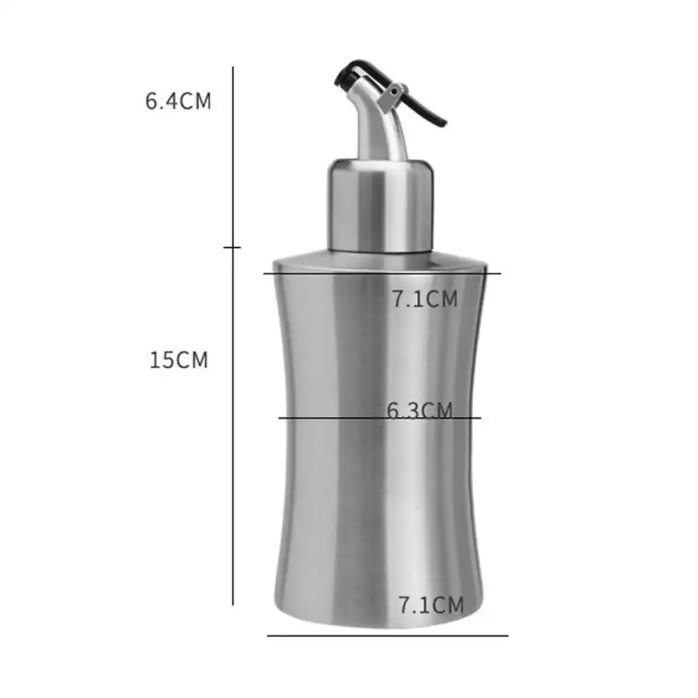 

Stainless Steel Leak-proof Dustproof Oiler Practical Vinegar Soy Sauce Bottle Oil Pot Kitchen Seasoning Container Storage Tool