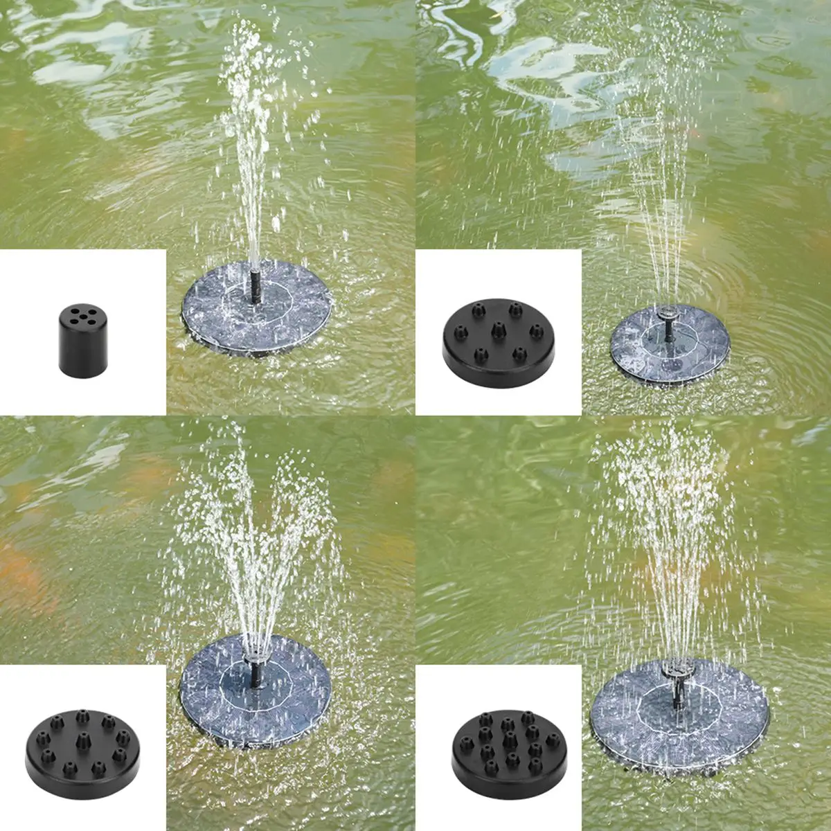 

Solar Powered Fountain Pump Round Solar Water Pump for Garden Pond Aquarium