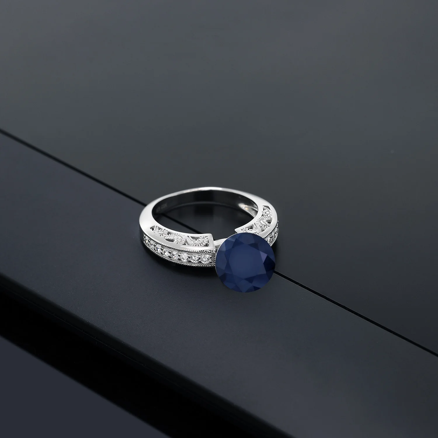 Женское кольцо GEMSTONEKING серебряное из стерлингового серебра 925 пробы с синим