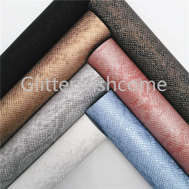 Винил Glitterwishcome размера A4 21 х29 см для бантов металлическая змеиная кожа