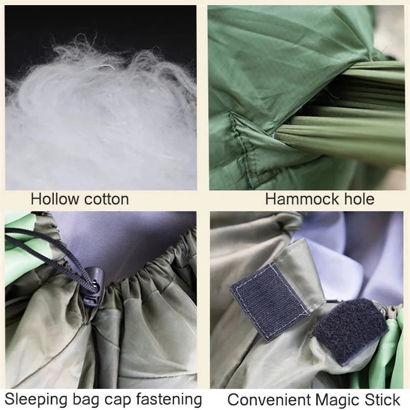Спальный гамак съемный утолщенный Водонепроницаемый с капюшоном на