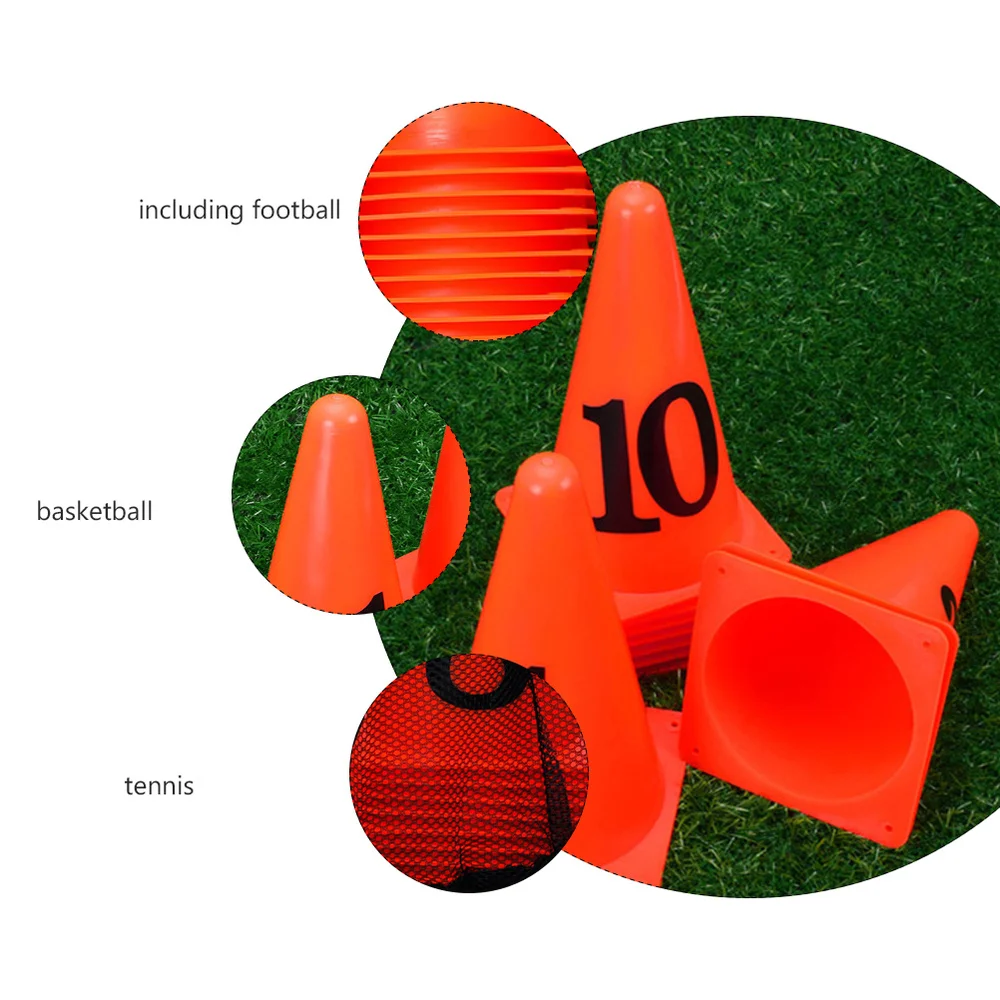 

10 Pcs Marker Cones Sign Durable Football Marker Obstacle