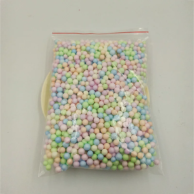 Light color 4-6mm 2-6 мм шарики из пенополистирола для самостоятельной сборки бутылки снежные частицы грязи Аксессуары шарики из слизи маленькие крошечные пенопластовые бусины для пенного наполнителя - Цвет: Light color 4-6mm