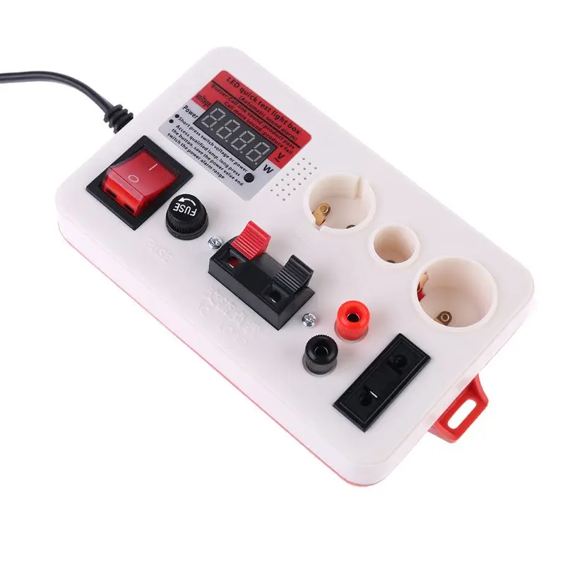 

LED Fast Lamp Tester LED Light Lamp Voltage Power Tester for E27 B22 E14 Lamp Bulb Light Test Box with Buzzer EU Plug