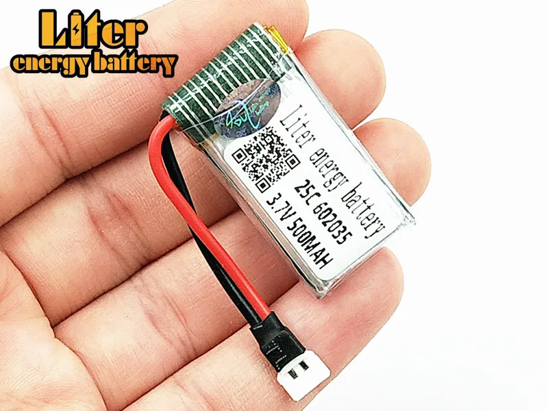 Литий-полимерный аккумулятор 3 7 в 500 мАч для Hubsan h107d MJXRC F47 Difeida DFD F180 FY310B m62R 25C 1S XH