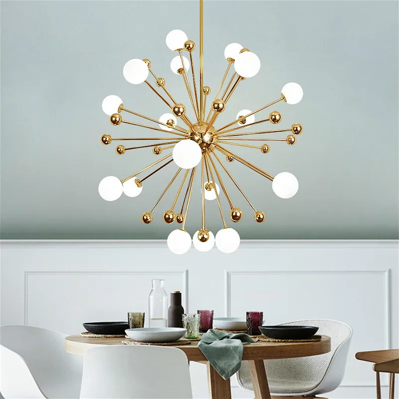 

Nordic Glass Ball Pendant Lights Vintage Hoop Gold Modern LED Hanging Lamp for Living Room Home Loft Industrial Decor Luminaire