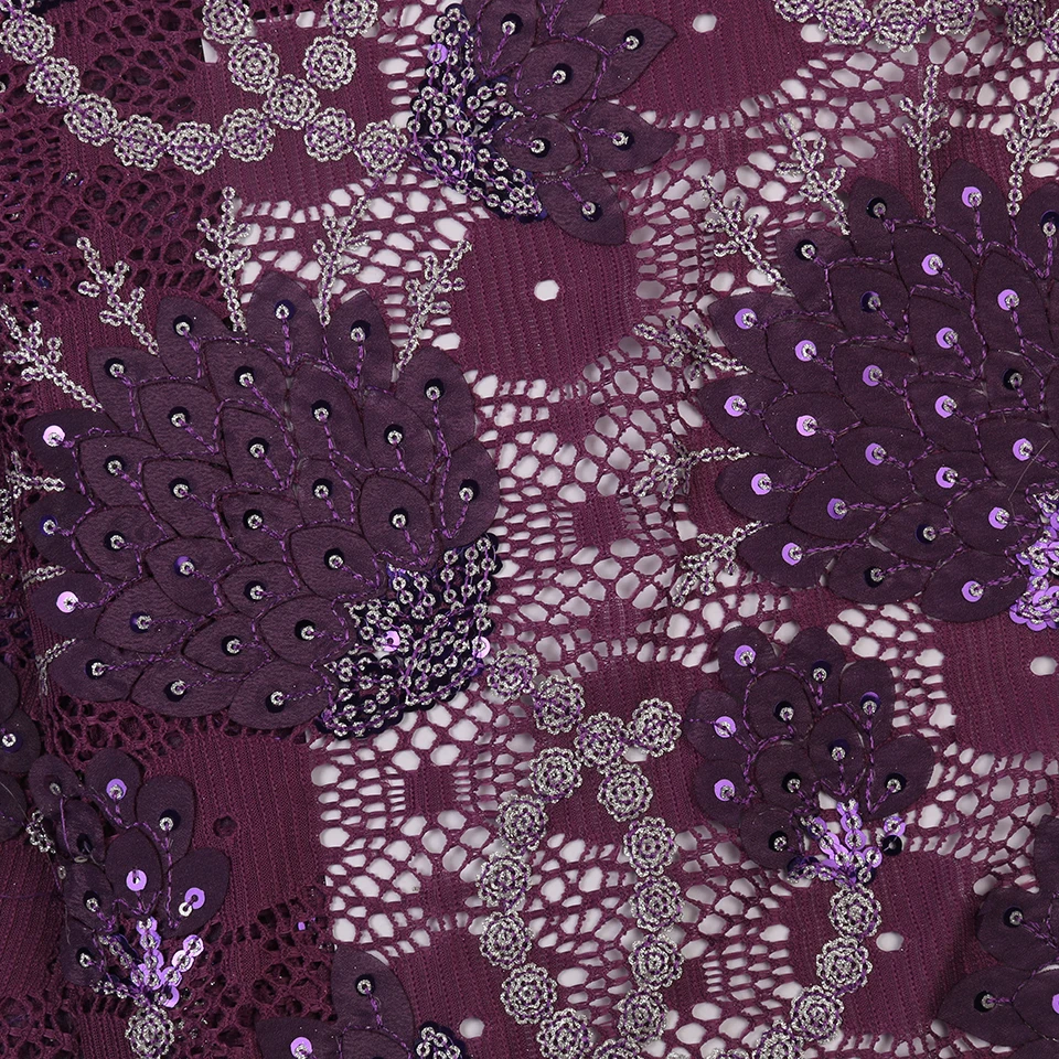 2019 Nigerian Lace Fabrics Hot Sale Sequence Fabric High Quality French Net with Sequins for Women KS3048B | Аксессуары для одежды