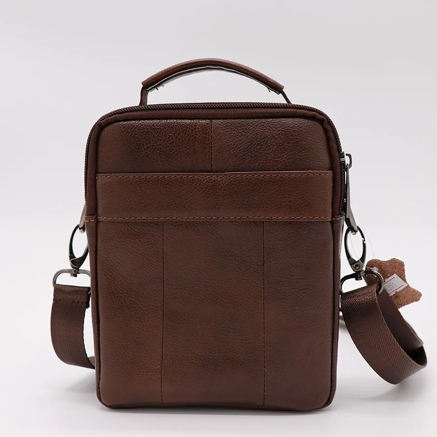 Брендовая мужская сумка через плечо из натуральной кожи мессенджер воловьей